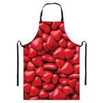Heart Chocolate Candy Print Bib Apron With Pocket