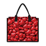 Heart Chocolate Candy Print Canvas Tote Bag