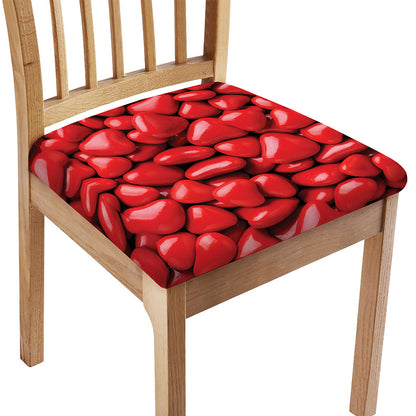 Heart Chocolate Candy Print Chair Cushion Cover