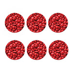 Heart Chocolate Candy Print Coaster Set