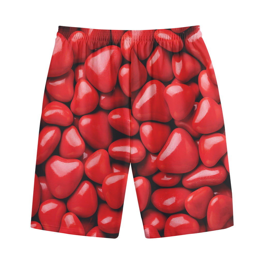 Heart Chocolate Candy Print Cotton Shorts
