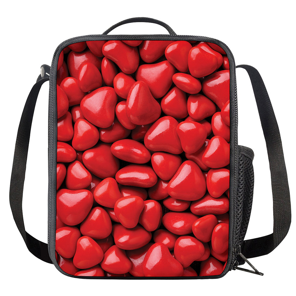 Heart Chocolate Candy Print Crossbody Lunch Bag