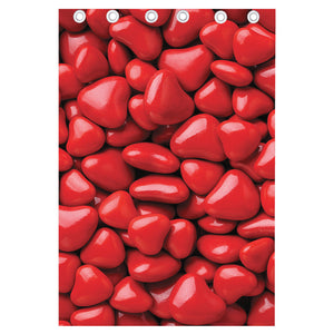 Heart Chocolate Candy Print Curtain