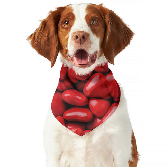 Heart Chocolate Candy Print Dog Bandana