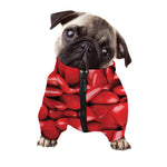 Heart Chocolate Candy Print Dog Zip Up Jacket