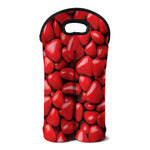 Heart Chocolate Candy Print Double Neoprene Wine Tote