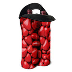 Heart Chocolate Candy Print Double Neoprene Wine Tote