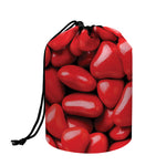 Heart Chocolate Candy Print Drawstring Makeup Bag