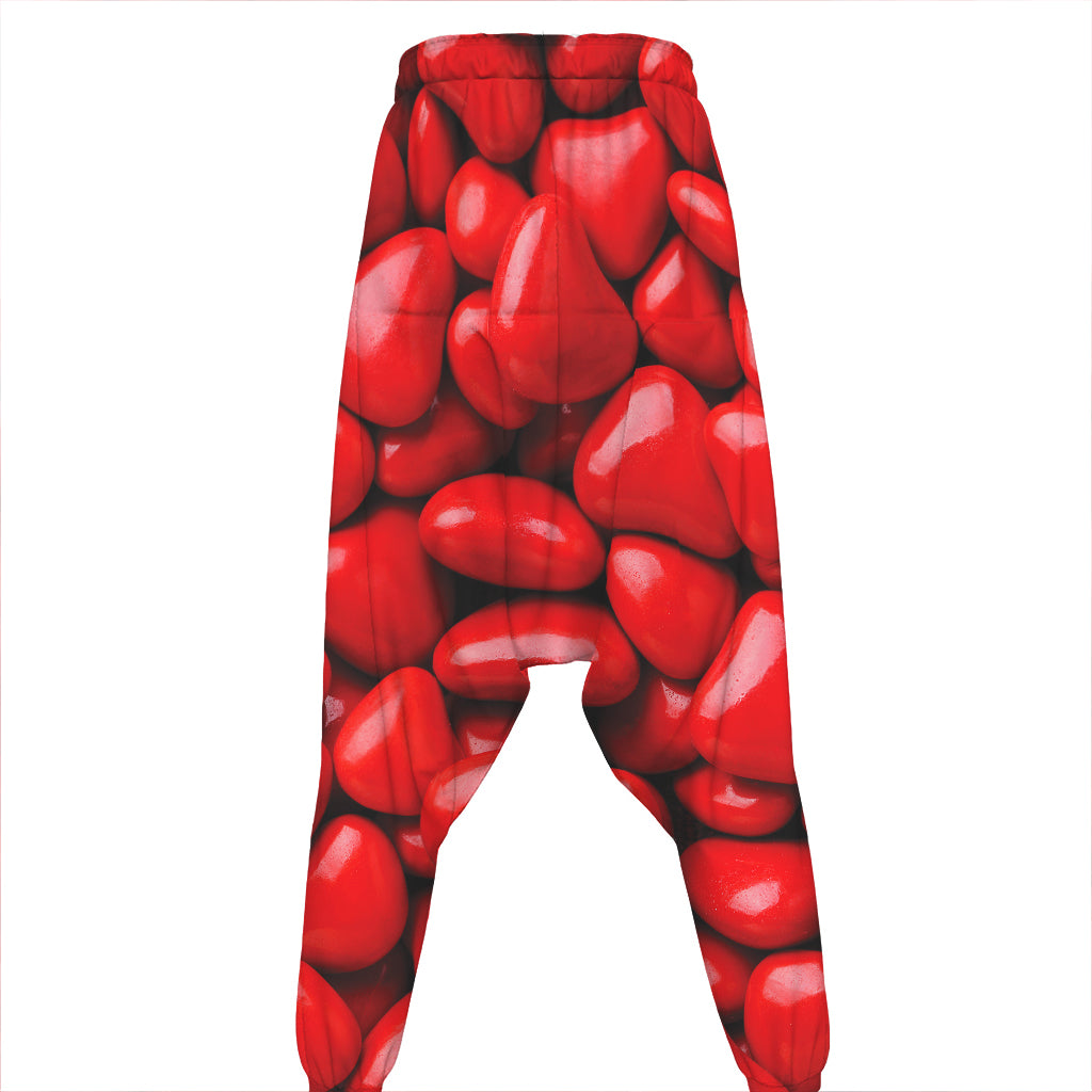 Heart Chocolate Candy Print Hammer Pants