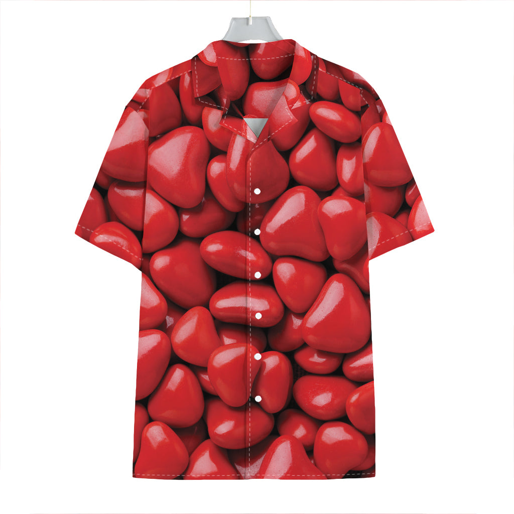 Heart Chocolate Candy Print Hawaiian Shirt