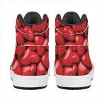 Heart Chocolate Candy Print High Top Leather Sneakers