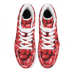 Heart Chocolate Candy Print High Top Leather Sneakers