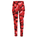 Heart Chocolate Candy Print High-Waisted Pocket Leggings