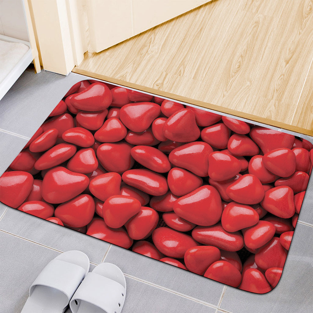 Heart Chocolate Candy Print Indoor Door Mat