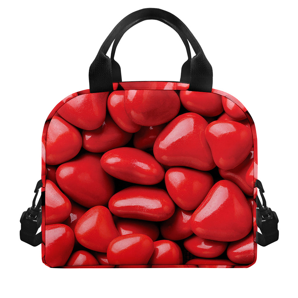 Heart Chocolate Candy Print Insulated Lunch Bag