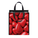 Heart Chocolate Candy Print Insulated Lunch Tote