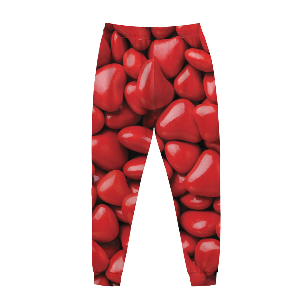 Heart Chocolate Candy Print Jogger Pants