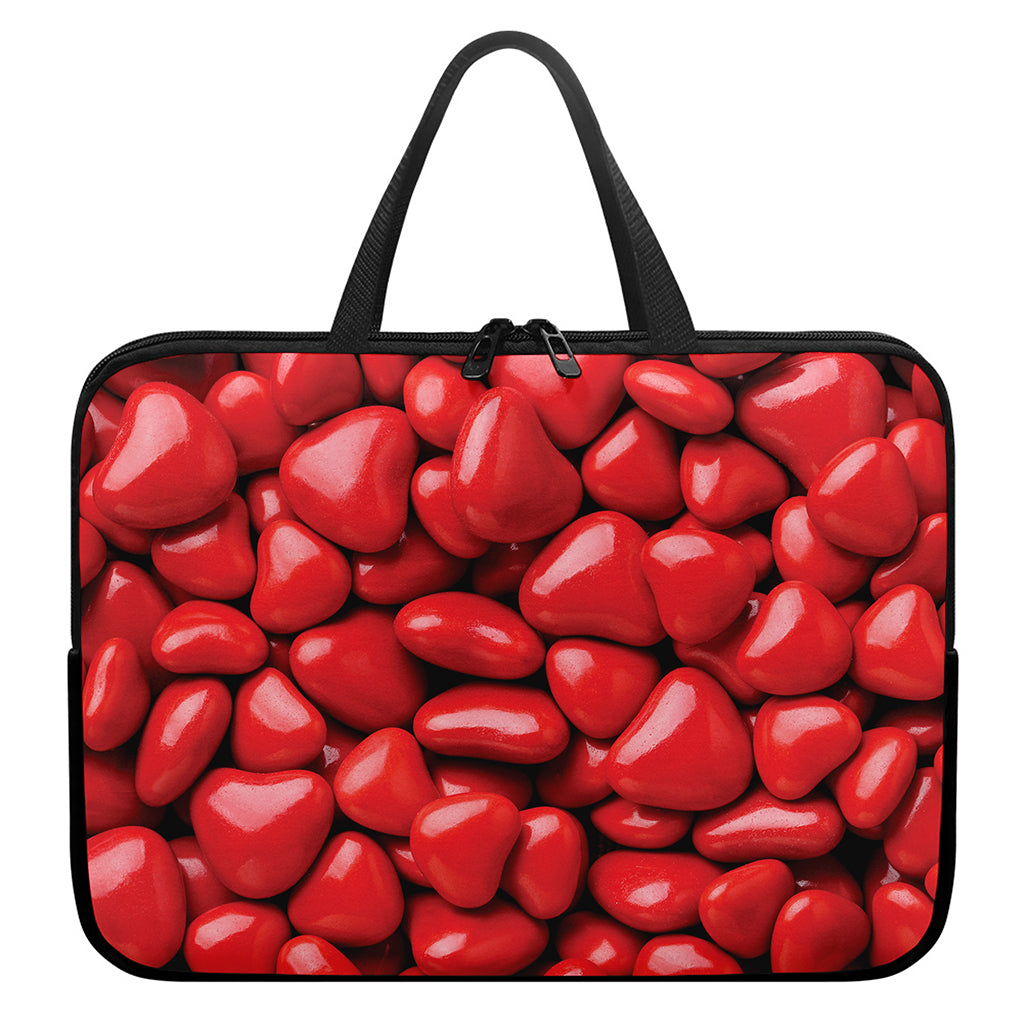 Heart Chocolate Candy Print Laptop Sleeve With Handle