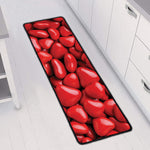 Heart Chocolate Candy Print Long Kitchen Mat