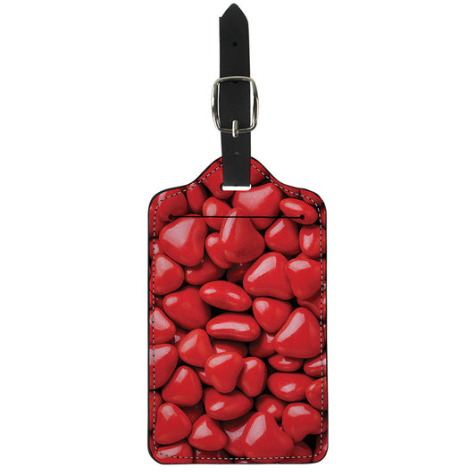 Heart Chocolate Candy Print Luggage Tag