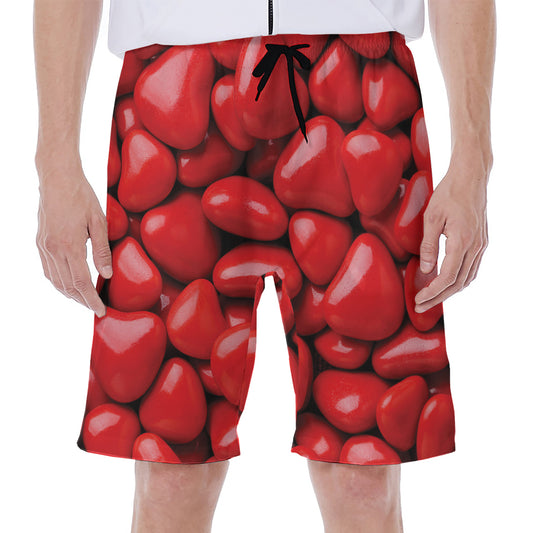 Heart Chocolate Candy Print Men's Beach Shorts