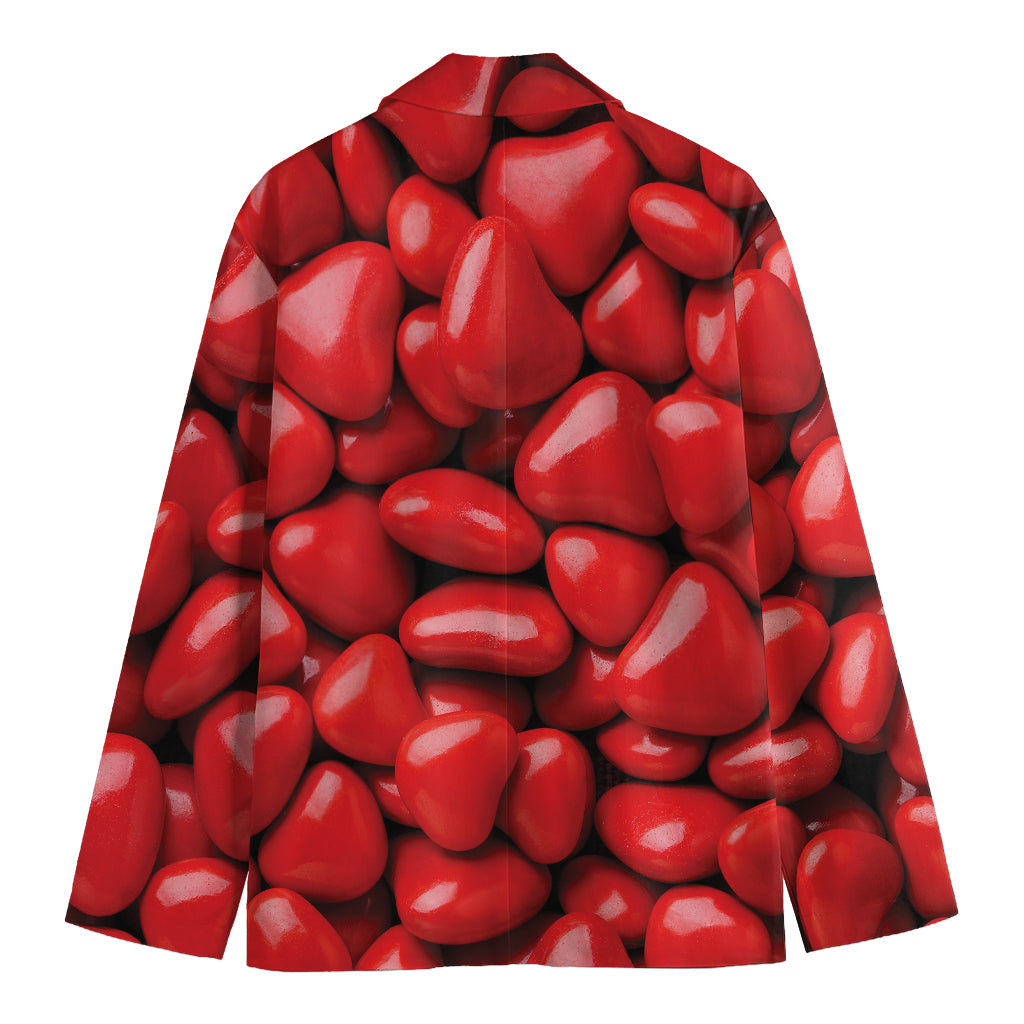 Heart Chocolate Candy Print Men's Blazer