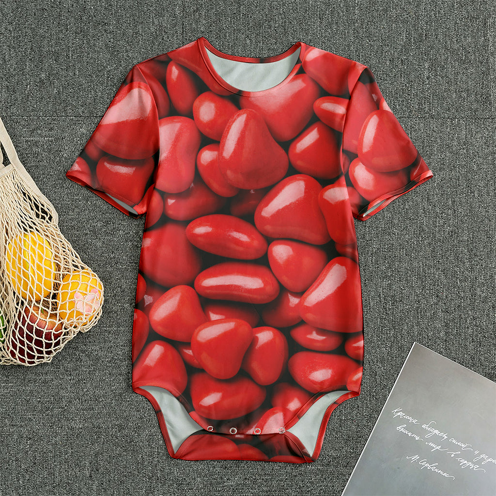 Heart Chocolate Candy Print Men's Bodysuit