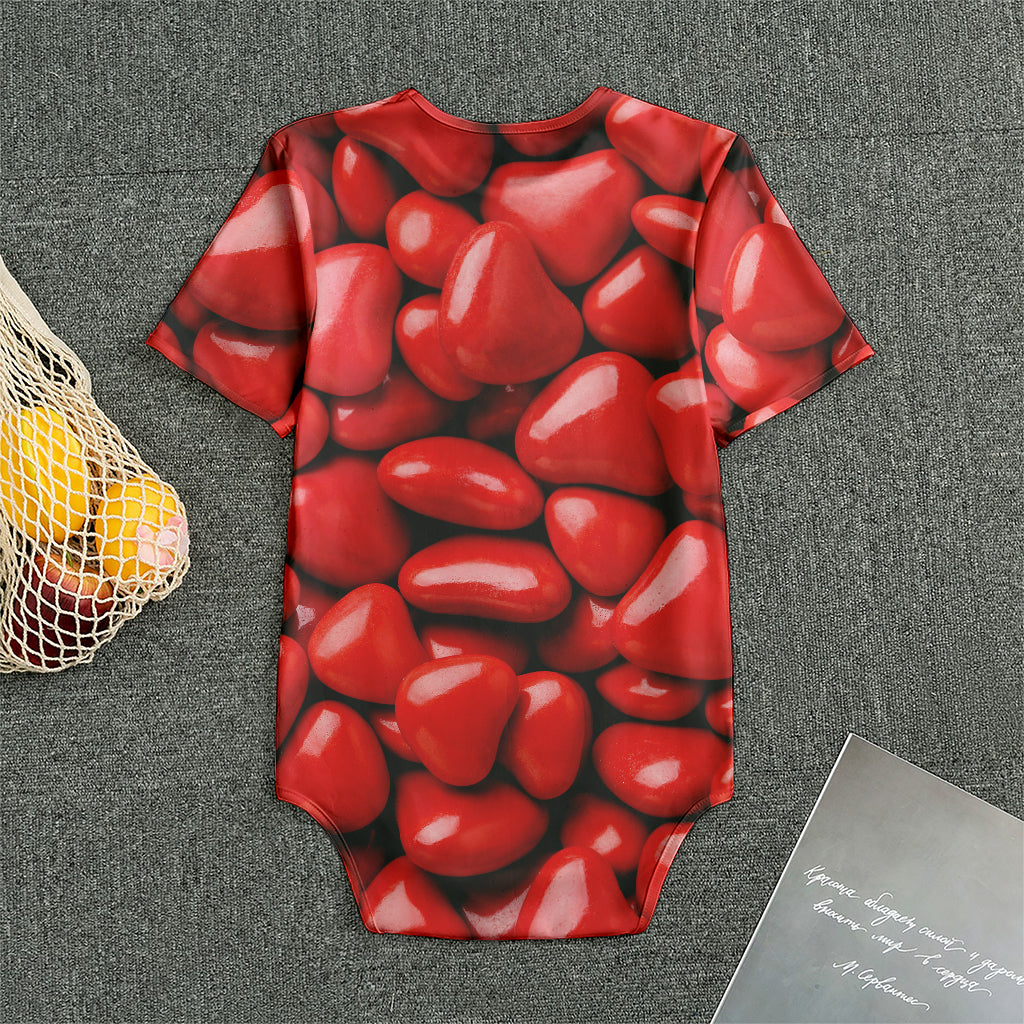 Heart Chocolate Candy Print Men's Bodysuit