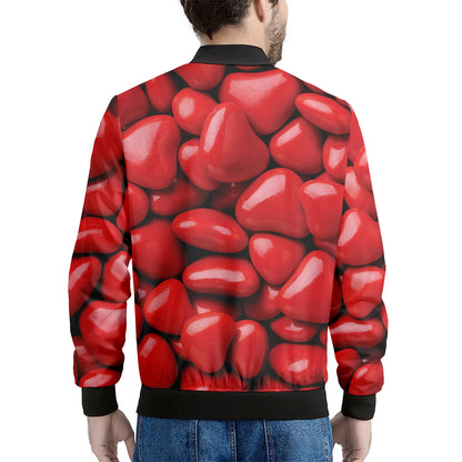 Heart Chocolate Candy Print Men's Bomber Jacket