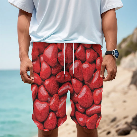 Heart Chocolate Candy Print Men's Cargo Shorts