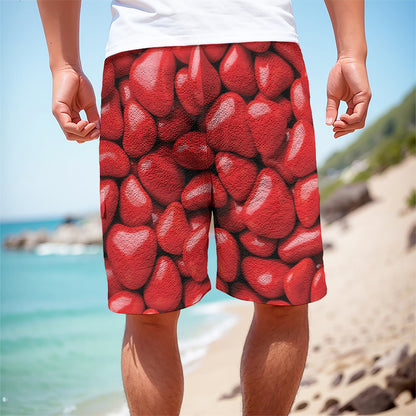 Heart Chocolate Candy Print Men's Cargo Shorts