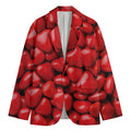 Heart Chocolate Candy Print Men's Cotton Blazer