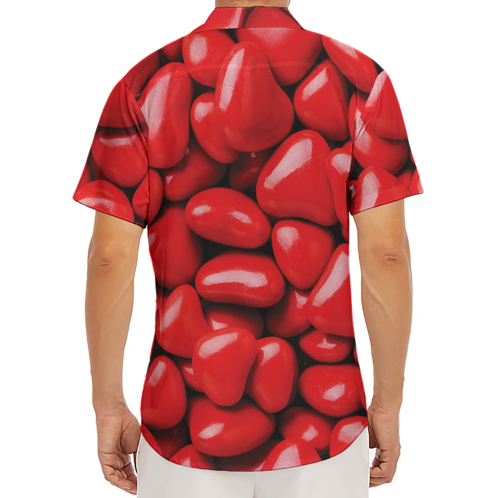 Heart Chocolate Candy Print Men's Deep V-Neck Shirt