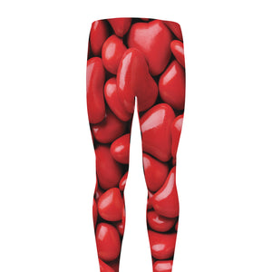 Heart Chocolate Candy Print Men's leggings