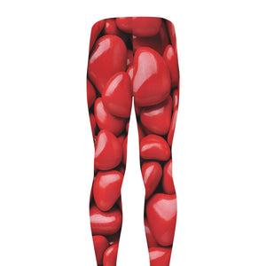 Heart Chocolate Candy Print Men's leggings