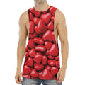 Heart Chocolate Candy Print Men's Muscle Tank Top