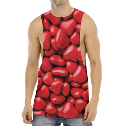 Heart Chocolate Candy Print Men's Muscle Tank Top