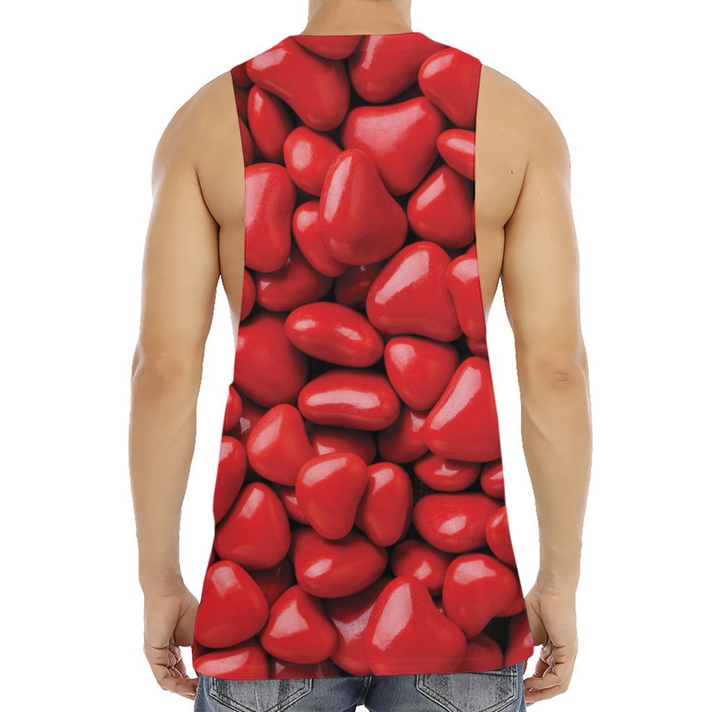Heart Chocolate Candy Print Men's Muscle Tank Top