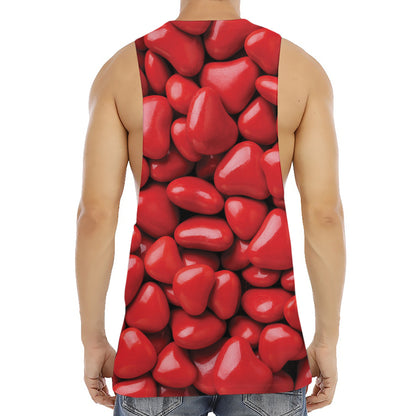 Heart Chocolate Candy Print Men's Muscle Tank Top