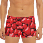 Heart Chocolate Candy Print Men's Short Boxer Briefs
