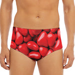 Heart Chocolate Candy Print Men's Triangle Swim Briefs