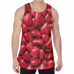 Heart Chocolate Candy Print Men's Velvet Tank Top