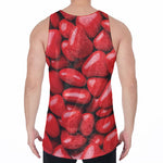 Heart Chocolate Candy Print Men's Velvet Tank Top