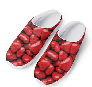 Heart Chocolate Candy Print Mesh Casual Shoes