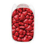 Heart Chocolate Candy Print Mesh Laundry Hamper