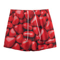 Heart Chocolate Candy Print Mesh Shorts