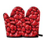 Heart Chocolate Candy Print Oven Mitts