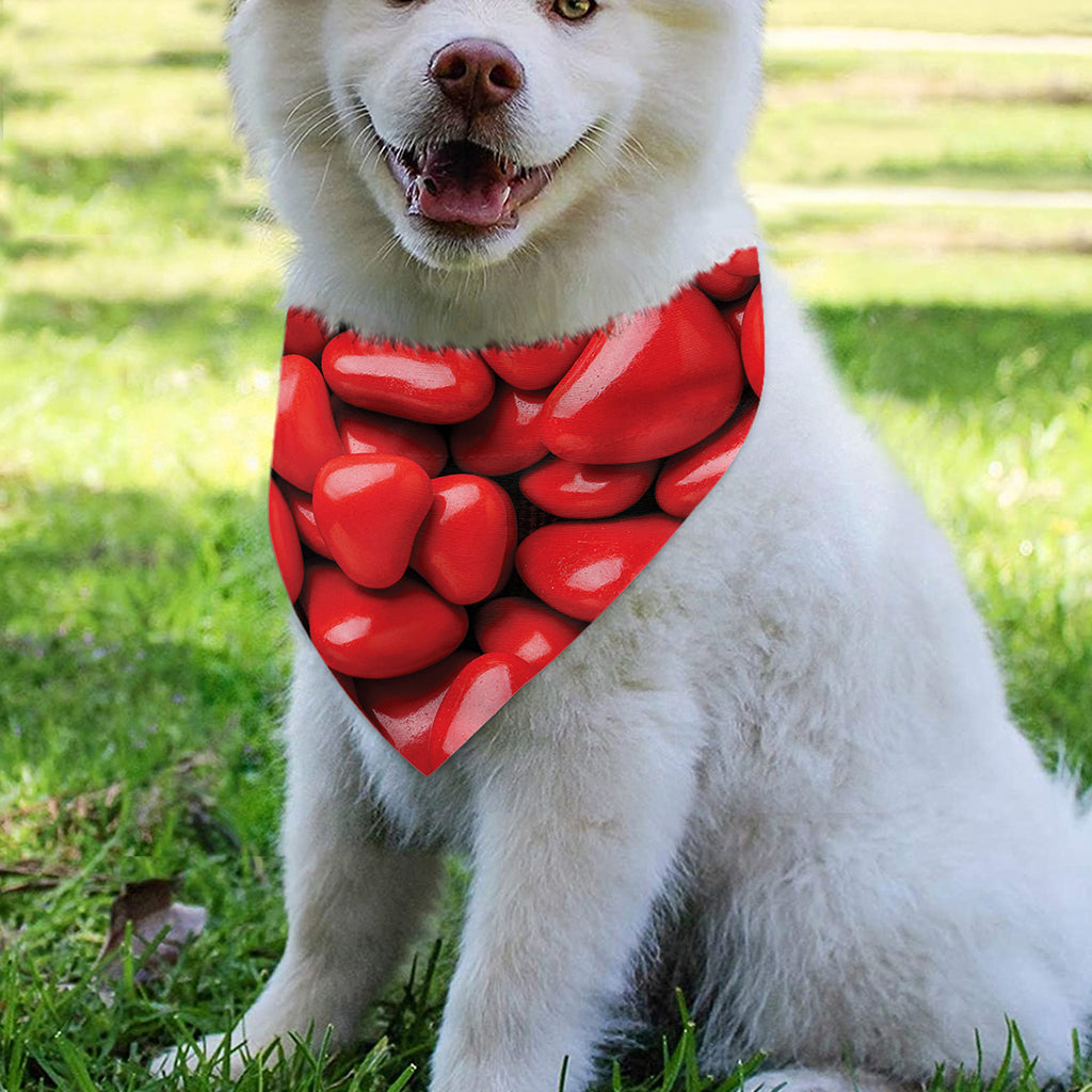 Heart Chocolate Candy Print Over The Collar Dog Bandana