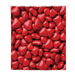 Heart Chocolate Candy Print Polyester Shower Curtain