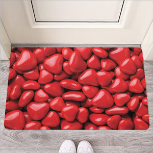 Heart Chocolate Candy Print Rubber Doormat